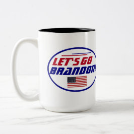 Laten we gaan Brandon Car Magnet Tweekleurige Koffiemok