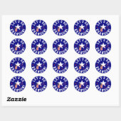 Laten we gaan Brandon Classic Ronde Sticker (Vel)