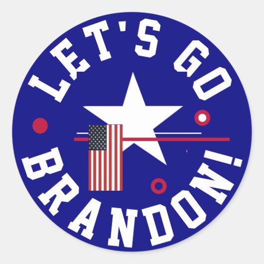 Laten we gaan Brandon Classic Ronde Sticker (Voorkant)