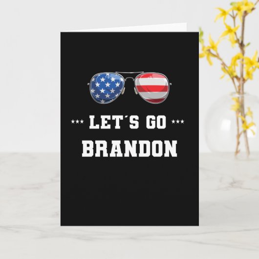 Laten we gaan Brandon Conservative US Flag JB Kaart (Gele Bloem)