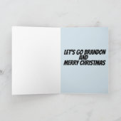 Laten we gaan BRANDON ENGE BIDEN Vouwbare Kerstkaa Feestdagen Kaart (Binnen)