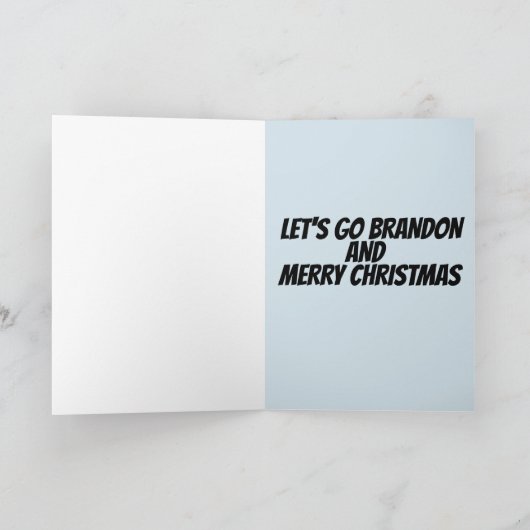 Laten we gaan BRANDON ENGE BIDEN Vouwbare Kerstkaa Feestdagen Kaart (Binnen)
