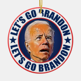 Laten we gaan Brandon fjb grappige anti-joe Biden Keramisch Ornament