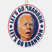 Laten we gaan Brandon fjb grappige anti-joe Biden Keramisch Ornament (Links)