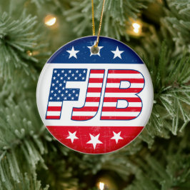 Laten we gaan Brandon fjb grappige anti-joe Biden Keramisch Ornament