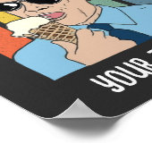 Laten we gaan Brandon Funny Biden Ice Cream Meme R Poster (Hoek)