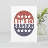 Laten we gaan Brandon Funny Patriotic American Fla Bedankkaart (Staand voorkant)
