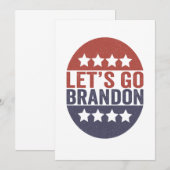 Laten we gaan Brandon Funny Patriotic American Fla Bedankkaart (Voorkant / Achterkant)