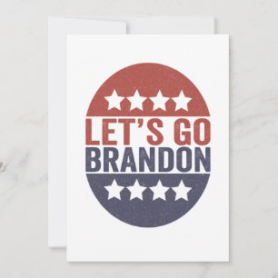 Laten we gaan Brandon Funny Patriotic American Fla Bedankkaart