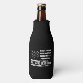 Laten we gaan Brandon Funny Patriotic American Fla Flesjeskoeler (Fles Voorkant)