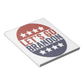 Laten we gaan Brandon Funny Patriotic American Fla Notitieblok (Schuin)