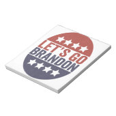 Laten we gaan Brandon Funny Patriotic American Fla Notitieblok (Linkerzijde)