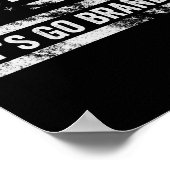 Laten we gaan Brandon Funny Patriotic American Fla Poster (Hoek)