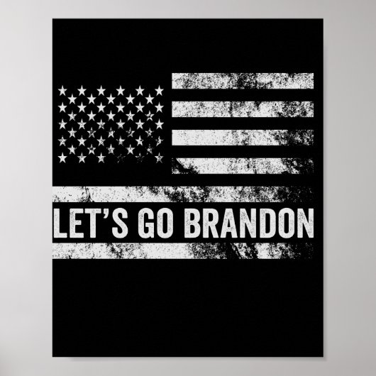 Laten we gaan Brandon Funny Patriotic American Fla Poster (Voorkant)