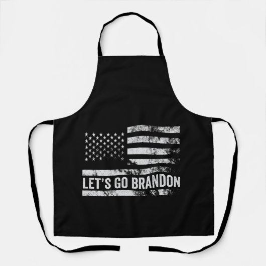 Laten we gaan Brandon Funny Patriotic American Fla Schort (Voorkant)