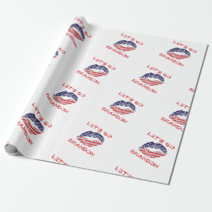Laten we gaan Brandon Joe Biden, een drukke vlag K Cadeaupapier