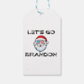 Laten we gaan Brandon Joe Biden Funny Santa Cadeaulabel (Achterkant)