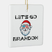 Laten we gaan Brandon Joe Biden Santa Kerstfeestda Keramisch Ornament (Rechts)