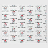 Laten we gaan Brandon Joe Biden Santa Kerstmis Cadeaupapier (Vlak)