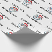 Laten we gaan Brandon Joe Biden Santa Kerstmis Cadeaupapier (Hoek)