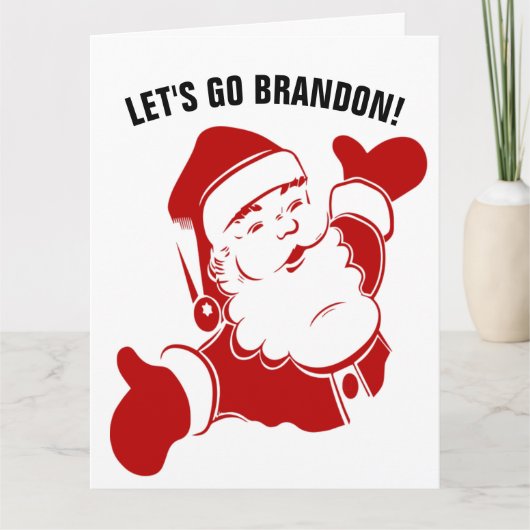 LATEN WE GAAN BRANDON! KERSTKAARTEN VAN DE KERSTMA KAART (Voorkant)