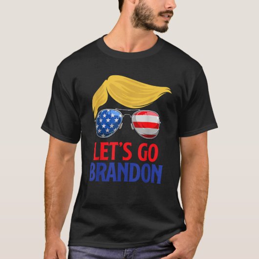 Laten we gaan Brandon laat gaan Brandon Trump Amer T-shirt (Voorkant)