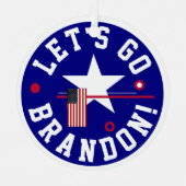 Laten we gaan Brandon Metalen Ornament (Voorkant)