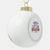 Laten we gaan Brandon Patriottische Amerikaanse Zo Keramische Bal Ornament (Links)
