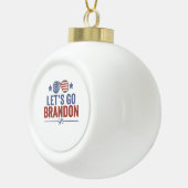Laten we gaan Brandon Patriottische Amerikaanse Zo Keramische Bal Ornament (Rechts)