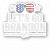 Laten we gaan Brandon Patriottische Amerikaanse Zo Sticker (Voorkant)