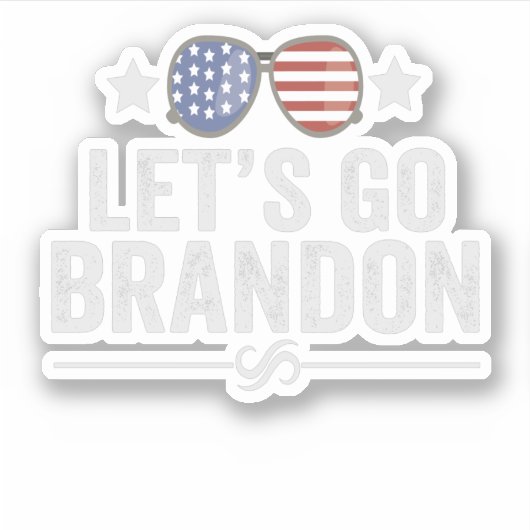 Laten we gaan Brandon Patriottische Amerikaanse Zo Sticker (Voorkant)