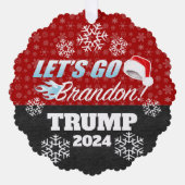 Laten we gaan Brandon Trump 2024 Ornament (Voorkant)