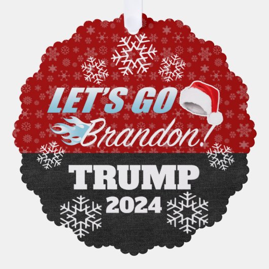 Laten we gaan Brandon Trump 2024 Ornament (Voorkant)