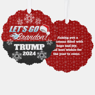 Laten we gaan Brandon Trump 2024 Ornament