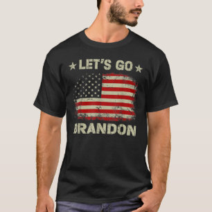 Laten we gaan Branson Brandon American Flag Impeac T-shirt