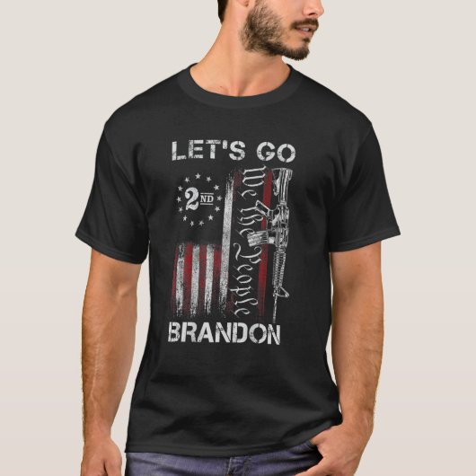 Laten we gaan Branson Brandon US Flag Conservative T-shirt (Voorkant)