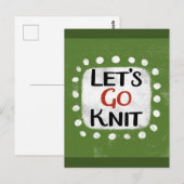 Laten we gaan breien Briefkaart (Voorkant / Achterkant)