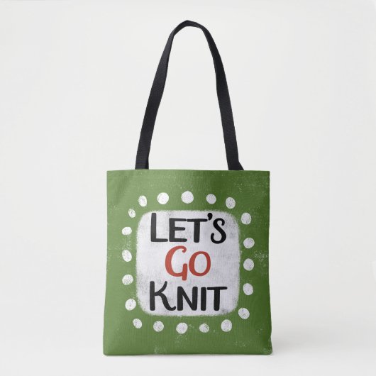 Laten we gaan breien Canvas tas (Voorkant)
