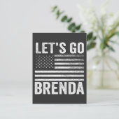 Laten we gaan Brenda Amerikaanse vlag verkiezing Briefkaart (Staand voorkant)