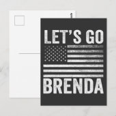 Laten we gaan Brenda Amerikaanse vlag verkiezing Briefkaart (Voorkant / Achterkant)
