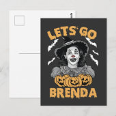 Laten we gaan Brenda Spooky Halloween Kamala Harri Briefkaart (Voorkant / Achterkant)