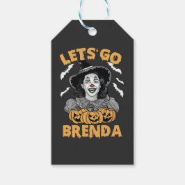 Laten we gaan Brenda Spooky Halloween Kamala Harri Cadeaulabel