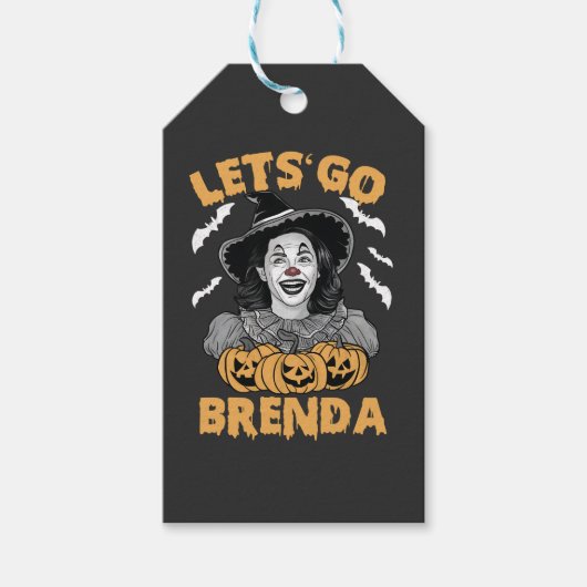 Laten we gaan Brenda Spooky Halloween Kamala Harri Cadeaulabel (Voorkant)
