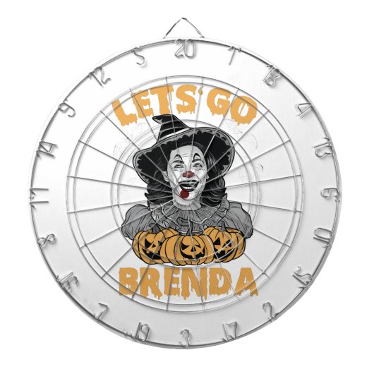 Laten we gaan Brenda Spooky Halloween Kamala Harri Dartbord (Voorkant)