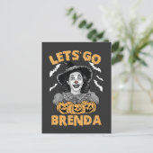 Laten we gaan Brenda Spooky Halloween Kamala Harri Feestdagenkaart (Staand voorkant)