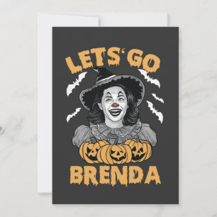 Laten we gaan Brenda Spooky Halloween Kamala Harri Feestdagenkaart