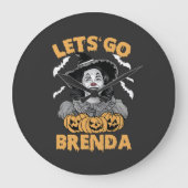 Laten we gaan Brenda Spooky Halloween Kamala Harri Grote Klok (Voorkant)
