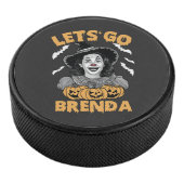 Laten we gaan Brenda Spooky Halloween Kamala Harri Hockey Puck (3/4)