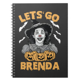 Laten we gaan Brenda Spooky Halloween Kamala Harri Notitieboek