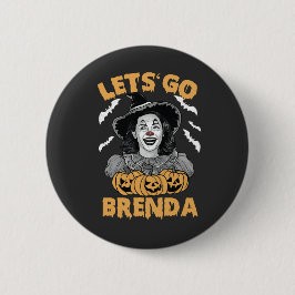 Laten we gaan Brenda Spooky Halloween Kamala Harri Ronde Button 5,7 Cm